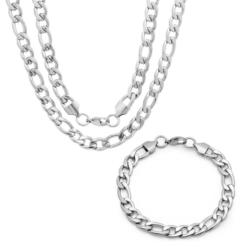 Men's Figaro Necklace & Bracelet